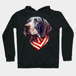 Pointer dog 4th of July Hoodie